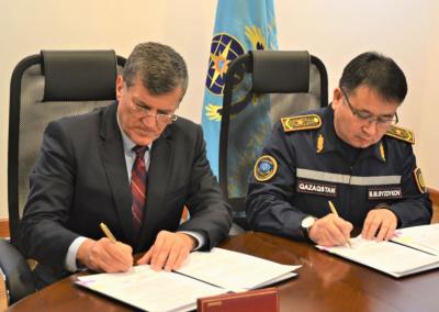 A memorandum of cooperation was signed with the Ministry of Emergency Situations of the Republic of Kazakhstan